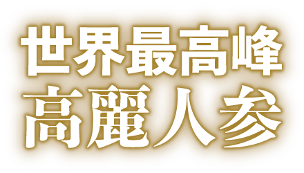 世界最高峰高麗人参